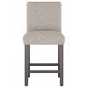 Counter Height Barstool Gray Boucle - Threshold™: Modern Upholstered, Wood Frame, 26" Seat Height - 2 of 4
