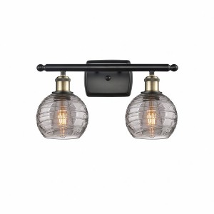 Athens Deco Swirl - 2 Light Bath Vanity In Industrial Style-11 Inches Tall and 16 Inches Wide - 1 of 1