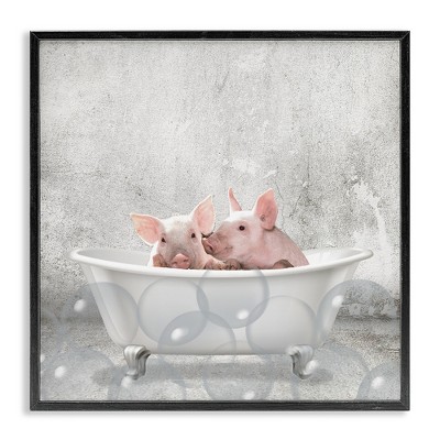 Stupell Industries Baby Piglets Bath Time, 12" x 12"