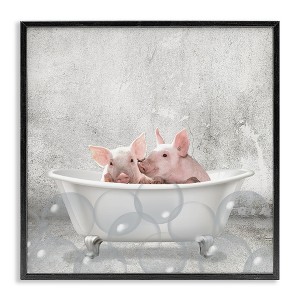 Stupell Industries Baby Piglets Bath Time, 12" x 12" - 1 of 4