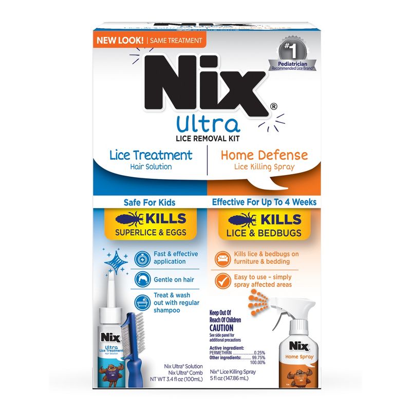 Nix Ultra Super Lice Removal Kit Lice Removal Treatment For Hair and Home - 8.4 fl oz, 1 of 10