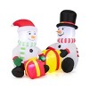 INFURNIC Party Decorations and Accessories Inflatable Snowman with Gift Boxes for Christmas Yard Display, Multicolored, 79"*43.5"*60" - 3 of 4