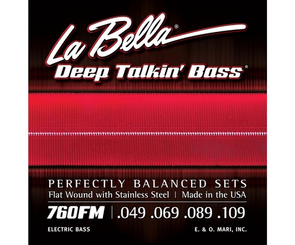 LaBella 760FM Deep Talkin' Bass Flat Wound Medium Electric Bass Strings