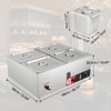 Commercial Food Warmer,1200W Electric Steam Table, Professional Countertop Stainless Steel Buffet Bain Marie,86-185°F Temp Control - 3 of 4