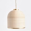 Plum & Post 18" x 21.25" Maye Woven Natural Cane Rattan Dome Hanging Kitchen Fixture Pendant - 2 of 4