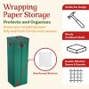 Hastings Home Wrapping Paper Storage - Holds 20 Rolls of 30-Inch Christmas or Birthday Wrap with Lid, Dividers, and Handles - 3 of 4