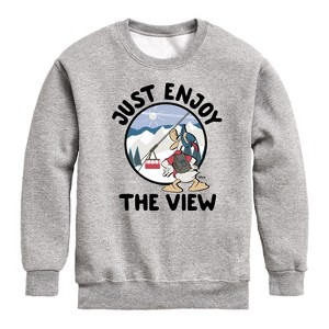 Boys' - Disney - Just Enjoy The View Graphic Long Sleeve Fleece Sweatshirt - 1 of 4