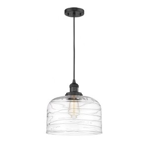 Bell - 1 Light Cord Hung Mini Pendant In Industrial Style-8 Inches Tall and 12 Inches Wide - 1 of 1