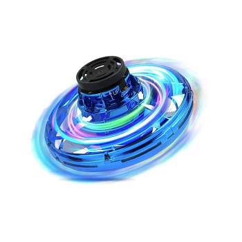 Zummy Flying Mini UFO Toy for Kids with RGB Lights, Blue