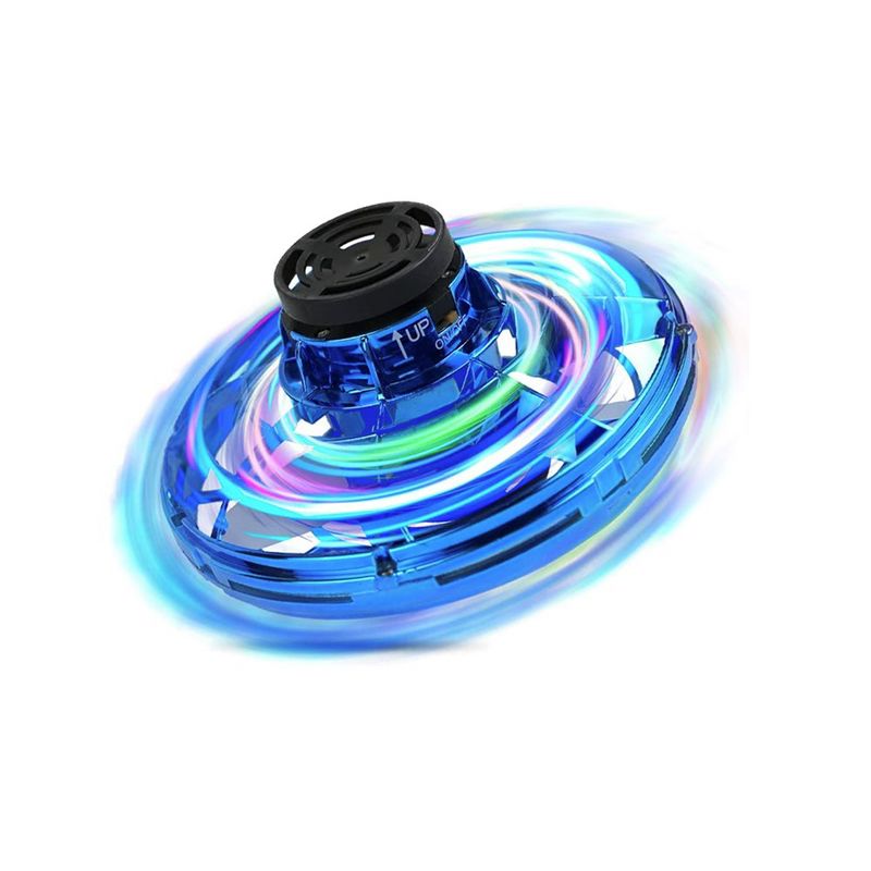 Zummy Flying Mini UFO Toy for Kids with RGB Lights, Blue, 1 of 2