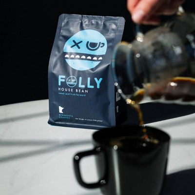 Folly Coffee House Bean Whole Bean Light Roast Coffee - 12oz