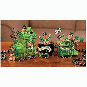 Fun Express Celebrating Leprechaun Express Train St Patrick's Day Tabletop Home Accent Decoration - 1 of 4