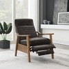 TiramisuBest Wood Arm Push Back Recliner,Burnished Brown - 2 of 4