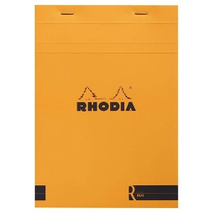 Rhodia "R" Premium Stapled Notepad - Blank 70 sheets - 6 x 8 1/4 - Orange cover - 1 of 4