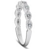 Pompeii3 1/10ct Vintage Diamond Wedding Ring 14K White Gold - 3 of 4