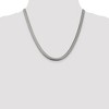 Black Bow Jewelry 6.25mm, Sterling Silver Solid Flat Oval Snake Chain Necklace - 2 of 4