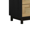 Vynxari 30.31" 3-Drawer Storage Cabinet with Rope Woven Drawers, Ideal for Bedroom, Living Room, Dining Room & Hallways (Black). - 4 of 4