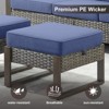 POCASSY 75" Wide Outdoor Sofa Outdoor Furniture Sets, All-Weather Brown Wicker Rattan Outdoor Couch with Ottomans and Cushions for Porch Balcony - 3 of 4
