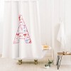 Deny Designs April Lane Art Fancy Bow Monogram Shower Curtain - 2 of 3