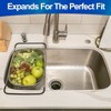 5 Star Super Deals Stainless Steel Colander Expandable Strainer Fine Mesh Basket - 6 Quart with Handles for Kitchen Sink - 2 of 4