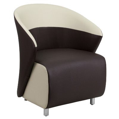 Emma and Oliver Home Office Curved Barrel Back Lounge Chair
