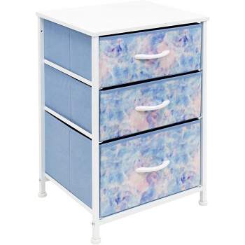 Sorbus 3  Drawers - Steel Frame, Wood Top & Easy Pull Fabric Bins - Perfect for Home, Bedroom, Office & College Dorm