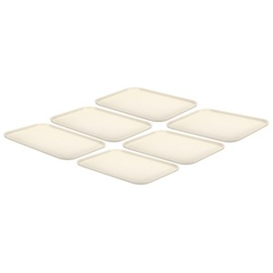 Unique Bargains Kitchen Restaurant Reusable Lightweight Plastic Fast Food Serving Tray 6 Pcs - 1 of 4