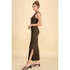 Slickblue Side Slit Maxi Dress, High Neck Sleeveless, Women’s Form-Flattering Style, Multiple Color Options, Size S-L - 3 of 4