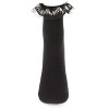 Memoi Women's Piping and Trim Fashion Ruffle Cuff Anklet Sock Black 9-11 - 2 of 3
