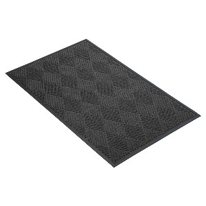 Notrax 2'x3' Solid Diamond Doormat Charcoal: Indoor & Outdoor Utility Floor Mat, Rubber Backing, Low Pile - 1 of 4