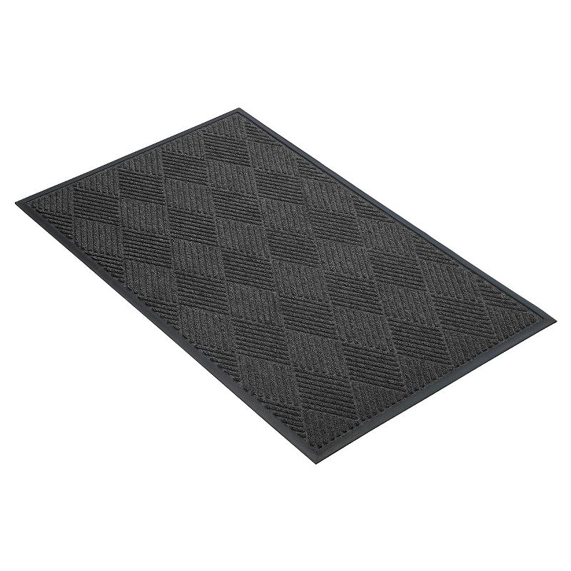 2&#39;x3&#39; Solid Diamond Doormat Charcoal - HomeTrax, 1 of 5