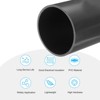 Unique Bargains Water Plumb DIY Crafts High Impact Rigid Round Pipes 8" Length ID 4" OD 4.33" Light Grey - 3 of 4