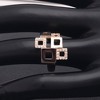 Geo Modern Statement Ring Black Plate Cubic Zirconia Women Ginger Lyne Collection - image 3 of 4