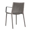 GlasFlength Accent Chairs Stackable Simple Seating Set All Weather Versatile For Indoor Outdoor Living Garden Restaurant, Gray, 21.26"*20.08"*31.5" - 4 of 4
