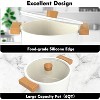 imarku Nonstick Stock Pot with Lid 6 Quart Cooking Pot Durable Soup Pot with Heat Resistant Wooden Handle Induction Cookware for All Stovetops - 2 of 4