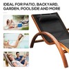 Kumasinova Ergonomics Chaise Lounge Tanning Chair with Pillow,Sleek Patio Sunbathing Chaise for Beach,Deck&Poolside,Pine Wooden Frame,Black - 4 of 4