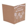 Unique Bargains Greeting Card Kraft Paper Card Paper Yellow White 4.5"x3.1"x0.4" 1 Set - 4 of 4