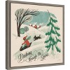 Amanti Art Winter Bliss IV Sled Dog by Janelle Penner Canvas Wall Art Print Framed 16 x 16-in. - 3 of 4
