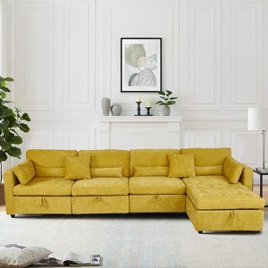 MyDepot Modern Sectional Sofa with Storage Function and 2 Pillows - 1 of 4