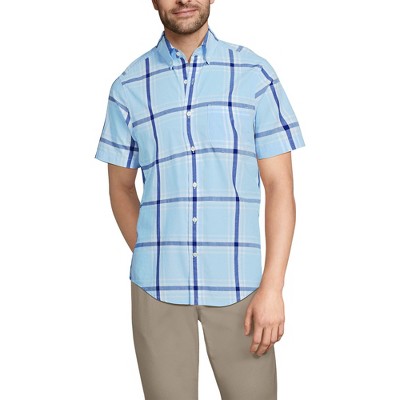Lands' End Men's Short Sleeve Essential Lightweight Poplin