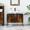 vidaXL Bathroom Sink Cabinet Smoked Oak 31.5 in.x13 in.x23.6 in. Engineered Wood - 3 of 4