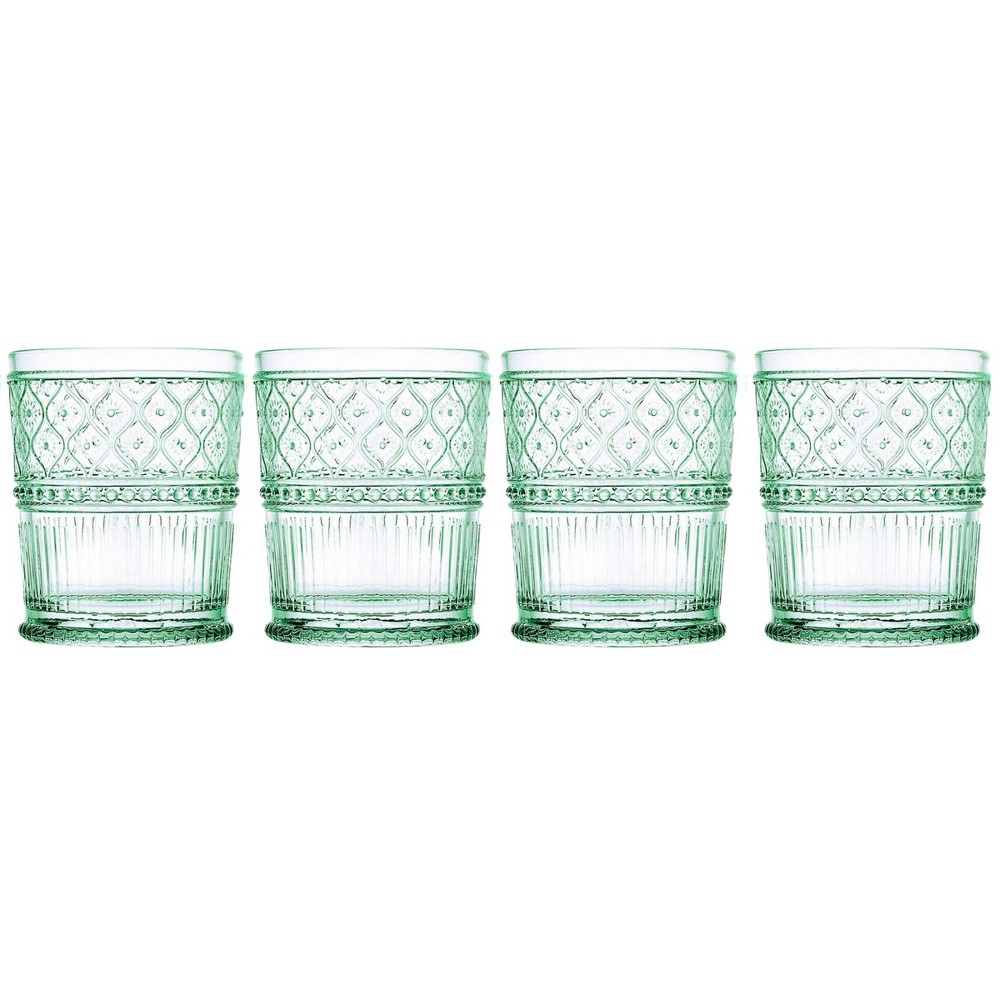 Photos - Glass Godinger Silver Set of 4 Claro Double Old Fashion Glasses Green