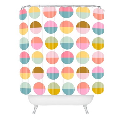 June Journal Colorful and Bright Circle Pattern Shower Curtain - Deny Designs