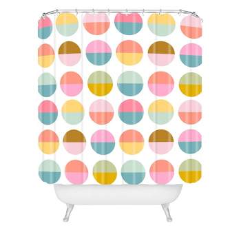 June Journal Colorful and Bright Circle Pattern Shower Curtain - Deny Designs