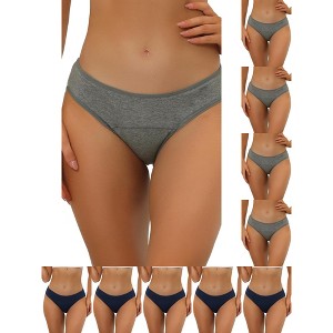 INSPIRE CHIC Women's Mid-Rise Available in Plus Size Hipster Underwears 10 Packs - 1 of 4