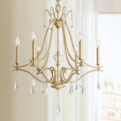 Brio Gold 6-Light Chandelier with Crystal Accents