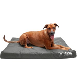 FurHaven Logo Indoor/Outdoor Deluxe Oxford Orthopedic Mattress Dog Bed - 1 of 4