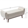 Hyleory Linen Upholstered Storage Bench with Solid Wood Legs for Bedroom Living Room or Entryway - 4 of 4