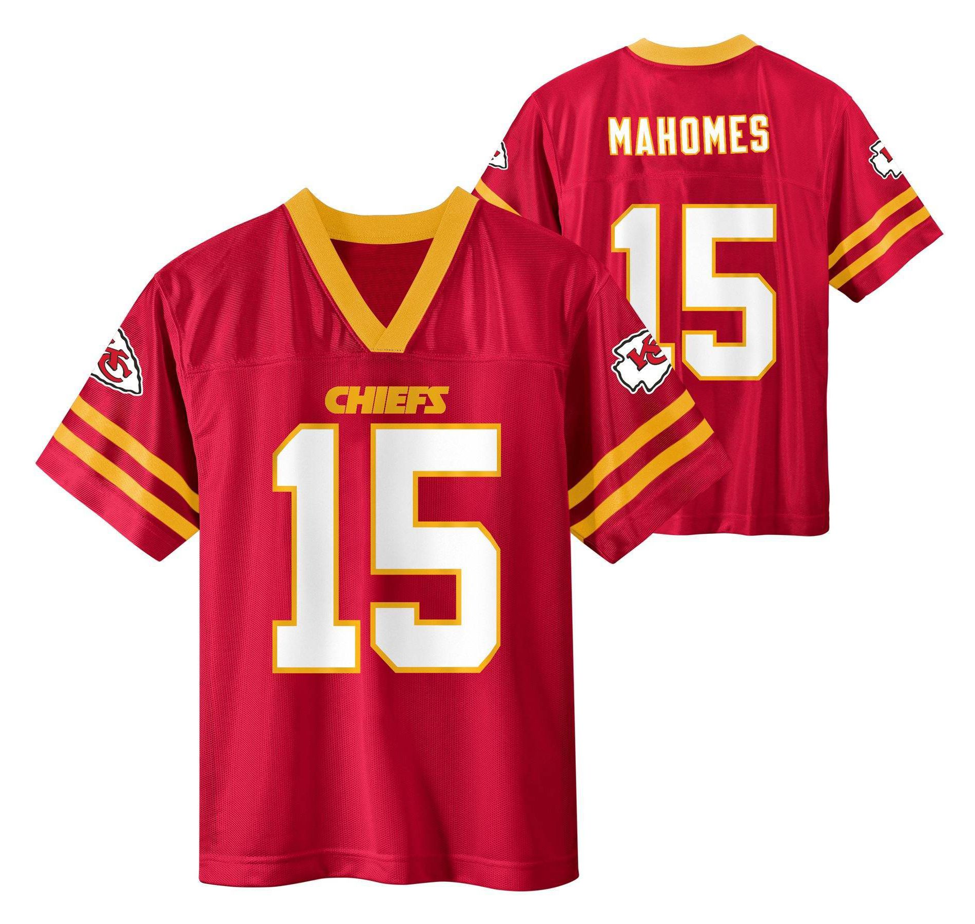 NFL Kansas City Chiefs Patrick Mahomes Boys' Short Sleeve Jersey - L