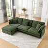 110.2'' Modern Towel Fabric L-Shaped Modular Sectional Sofa with Movable Ottoman - 3 of 4